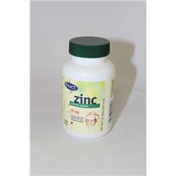 BOTTLE OF 100 ZINC TABLETS
