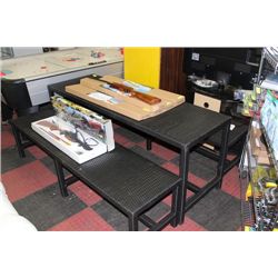 VINYL RATTAN PICNIC TABLE