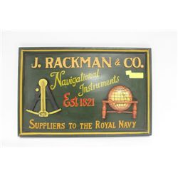 VINTAGE WOOD NAVIGATION INSTRUMENTS SIGN