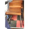 Image 1 : SET OF 4 WOOD & CHROME BAR STOOLS