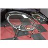 Image 1 : SET OF 2 MODERN NICKEL & GLASS TABLE SET