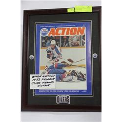 WAYNE GRETZKY 1983 PROGRAM COVER FRAMED