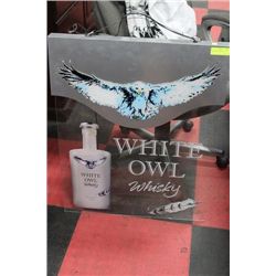 WHITE OWL WHISKEY SIGN