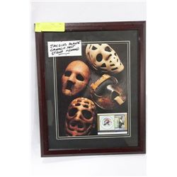 JACQUES PLANTE CANADA POST STAMP FRAMED