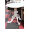 Image 1 : WHITE BISTRO TABLE WITH GLASS TOP