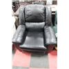 Image 1 : BLACK LEATHER RECLINING ROCKING CHAIR
