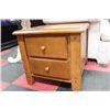 Image 1 : OAK 2 DRAWER END TABLE