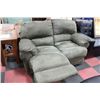 Image 1 : GREEN MICRO FIBRE RECLINING LOVESEAT