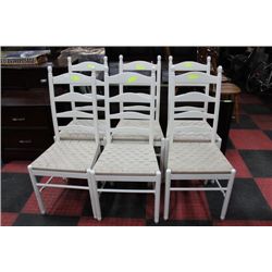 SET OF 6 WHITE SIDE CHAIRS