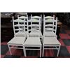 Image 1 : SET OF 6 WHITE SIDE CHAIRS