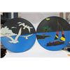 Image 1 : ROUND PLASTIC WALL HANGINGS, HOTEL STYLE (PAIR)
