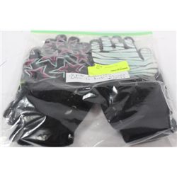 PACK OF 6 HALLOWEEN GLOW IN THE DARK GLOVES