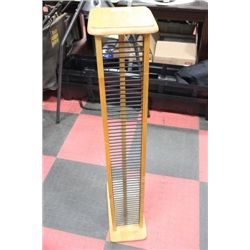 WOODEN CD TOWER RACK