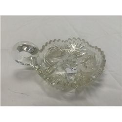 Pinwheel Crystal Candle Holder With Finger Grip