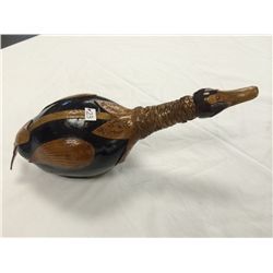 Italian Hand Tooled Leather Covered Duck Decanter