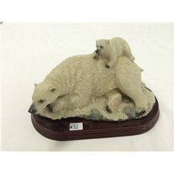 Polar Bear and Cub Figurine (8.5" long)