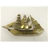 Image 1 : Retro Brass Sailing Ship (16" long)