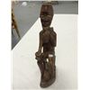 Image 1 : Hand Carved Solid Wood Male Sculpture (17.5" high)