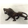 Image 1 : Hand Carved Solid Wood Lion (9" long)