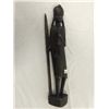 Image 1 : Hand Carved Solid Wood Sculpture (14" high)