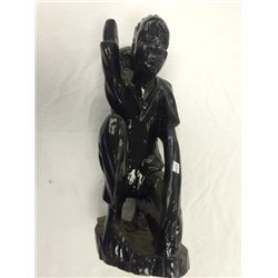 Hand Carved Solid Wood Male Sculpture (16" high)