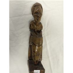 Hand Carved Solid Wood Drummer (9.5" high)