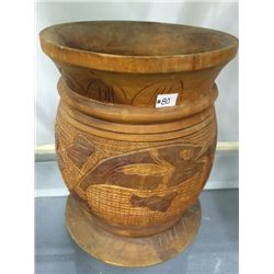 Hand Crafted Solid Wood Vase