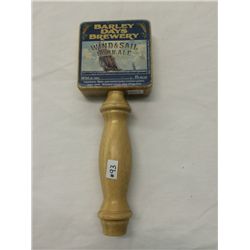 Barley Days Brewery Wind and Sail Dark Ale Beer Tap Handle