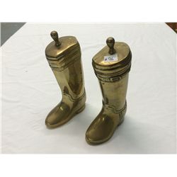 Pair of Brass Cowboy Boots (7.25" high)