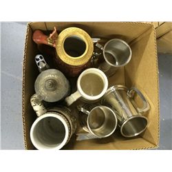 Box Lot of Beer Steins