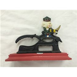 Cast Iron Figural Nutcracker(7.5  long, 6  high)