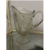 Image 1 : Antique Pinwheel Pressed Glass Pitcher