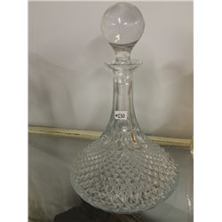 Vintae Pressed Glass Ship's Decanter