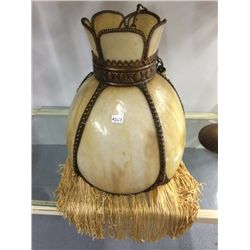 Older Stain Glass Hanging Light (10" diameter)