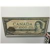 Image 1 : Framed Oversized $1,000 With Clock (9.75" X 21")