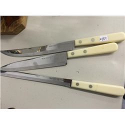 Older Wear-Ever 3 Piece Knife Set