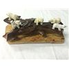 Image 1 : Polar Bears on Driftwood and Hand Crafted Wood Base (13.5" long)