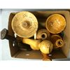 Image 1 : Box Lot of Hand Turned Solid Wood Lamp Bases
