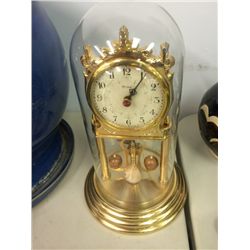 United Anniversary Clock With Glass Dome and Sea Shells