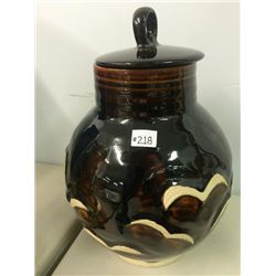 Hand Crafted Pottery Jar (9" high)