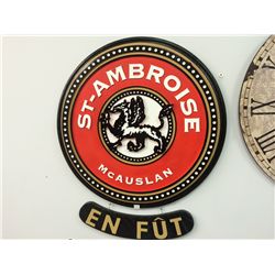 St. Ambroise "McAuslan" Advertising Beer Sign (22" diameter)