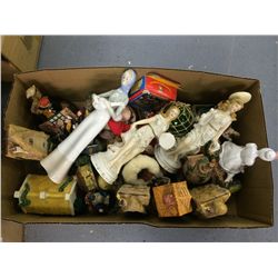 Box Lot of Assorted Older Figurines