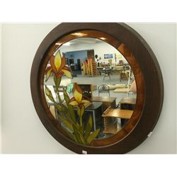 Retro Floral Mirror (21.25" diameter)