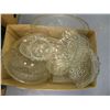 Image 1 : Box Lot of Vintage Pressed Glass