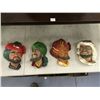 Image 1 : 4 Assorted Chalkware Wall Figures