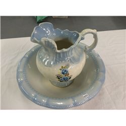 Blue/White Pitcher and Bowl