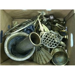 Box Lot of Misc. Brass items