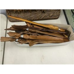 Assorted Hand Crafted Wood Utensils