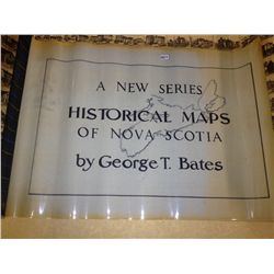 Colection of Nova Scotia Historical Maps and a Scrapbook With Clippings of Old Nautical News