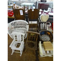 Lot of Doll Chairs